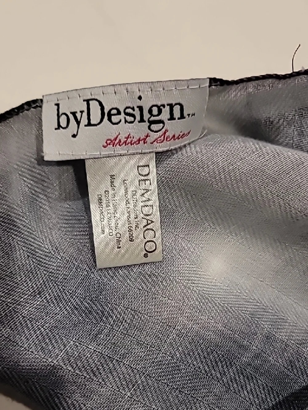 By Design Lightweight Black & Gray Picture To Fabric Sheer Wrap Vest OS